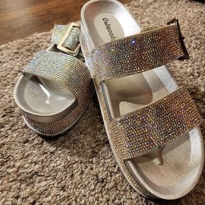 Rhinestone Platform Sandals